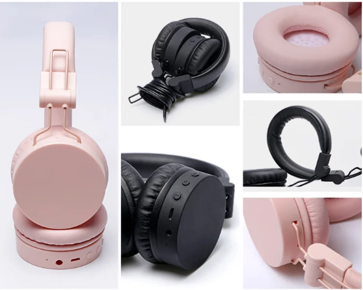 FITHEM KS916 Best Wireless Quality Big Black Bluetooth Beautiful Earphone For Girls - ANKUX.COM
