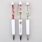 2019 Custom Hot Selling Promotional floater Liquid Floating Pen with 3D Floater heart shape ballpoint pen