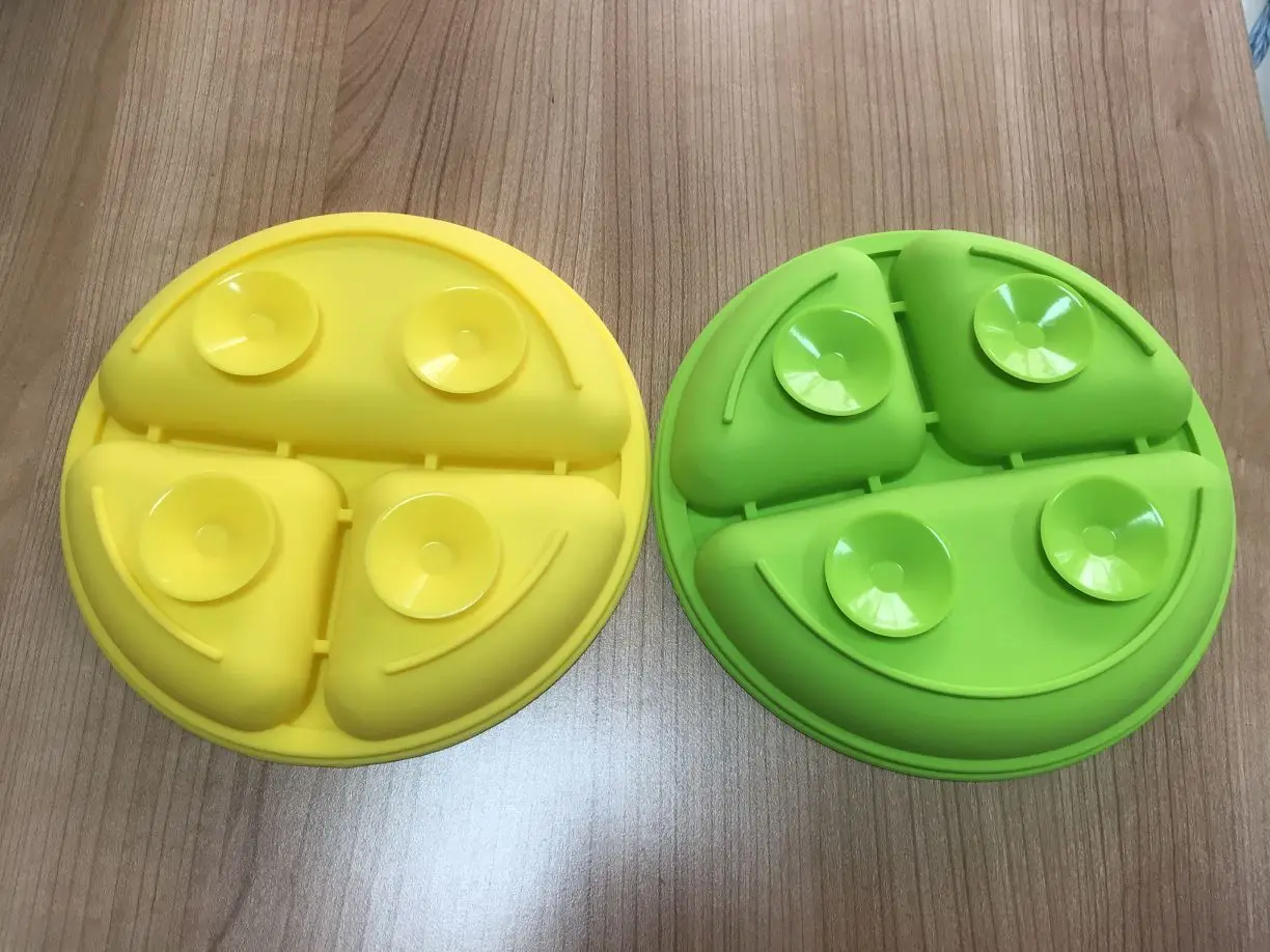 Upgrading Amazon seller Silicone Grip Dish with bottom Suction cup, Divided Plate and Baby Toddler Plate