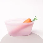 Reusable Storing Fruits Vegetables Meat Milk for Freezer Steamer Microwave Silicone Food Storage Bag