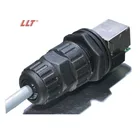 Cat5e Rj45 Ethernet Rj45 Ethernet Rj45 Connector Outdoor Cat5e IP67 Panel Mount Circular Waterproof Rj45 Ethernet Connector
