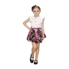 New Model Grid Sweet Honey Party Girl Dress Cute Cotton Children Wear