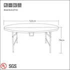 Outdoor Furniture Folding Round Plastic Dining Table For Wedding