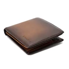 MINANDIO brand luxury design business men's genuine leather wallet men classical purse vintage card holder