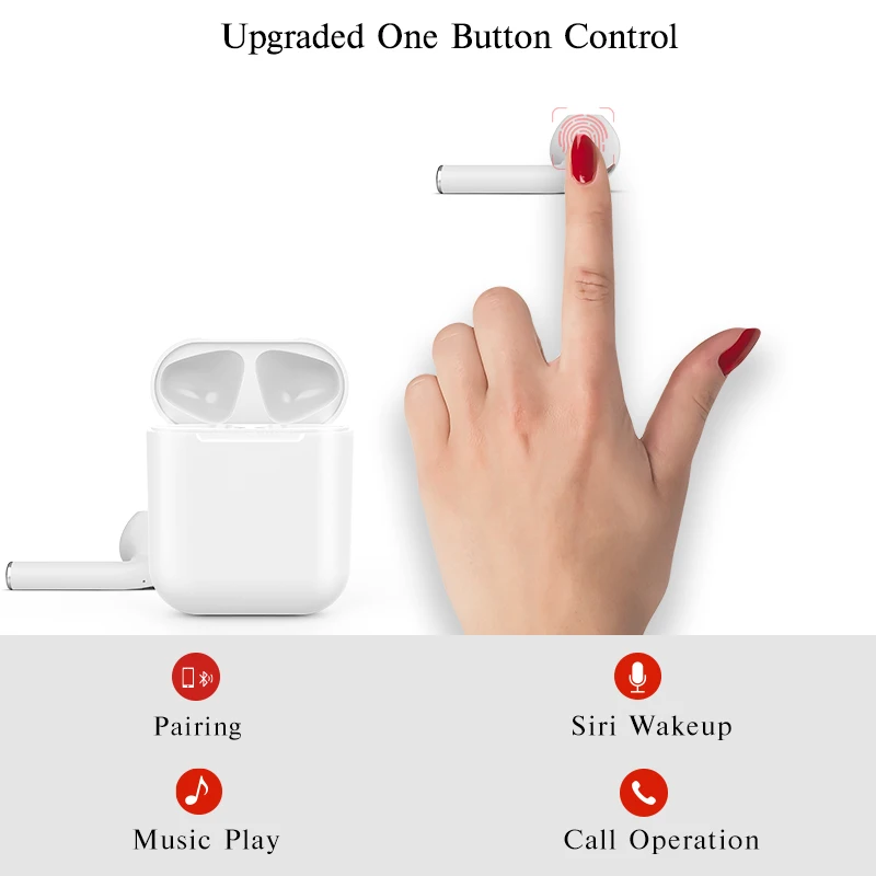 Relaxing music player tws i12 telephone headsets wireless earphones bluetooth - ANKUX.COM