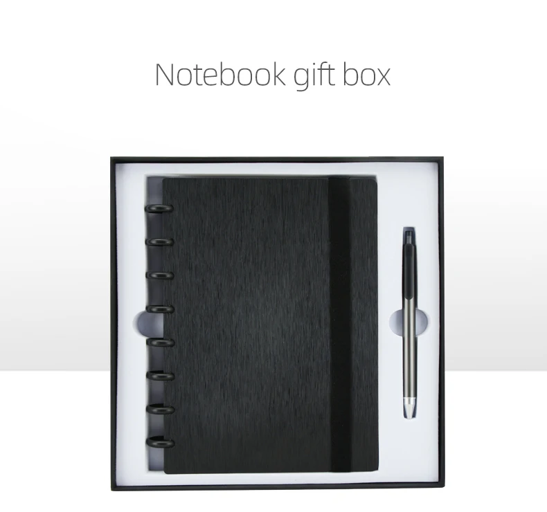 disc binding a5 diary journal line notebook and pen gift set