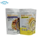 Custom digital printing vacuum sealed food pouch 200g white craft paper cereal milk bags