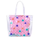 Wholesale Plastic Fish Scaled PVC Tote Shoulder Shopping Bag