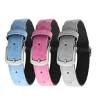 Factory Free Sample Fashion Pet Dog Collar , Private Leather PU Dog Collars Logo Custom