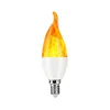Upgraded 4 Modes Flickering Candle Fire Lamp E12 LED Flame Effect Candelabra Light Bulb