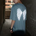 T Shirt Instock Breathable Plus Size Reflective Printed Casual T Shirt Men