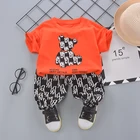 Clothes Boys Amazon Hot New Children's Summer Short-sleeved Clothes Baby Shorts Foreign Bear Two-piece Boys Suit