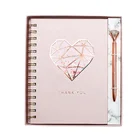2020 New Product Rose Gold Foil Notebook And Pen Gift Set, Custom Luxury Office Stationery Set For Girl