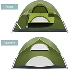 Family Camping Tent 2/4/6 Person Family Tent Double Layer Outdoor Tent Waterproof Windproof Anti-UV