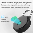Fingerprint Padlock Smart Biometric Lock Quick Access Keyless Metal Waterproof Portable Security Lock Anti-Theft Padlock