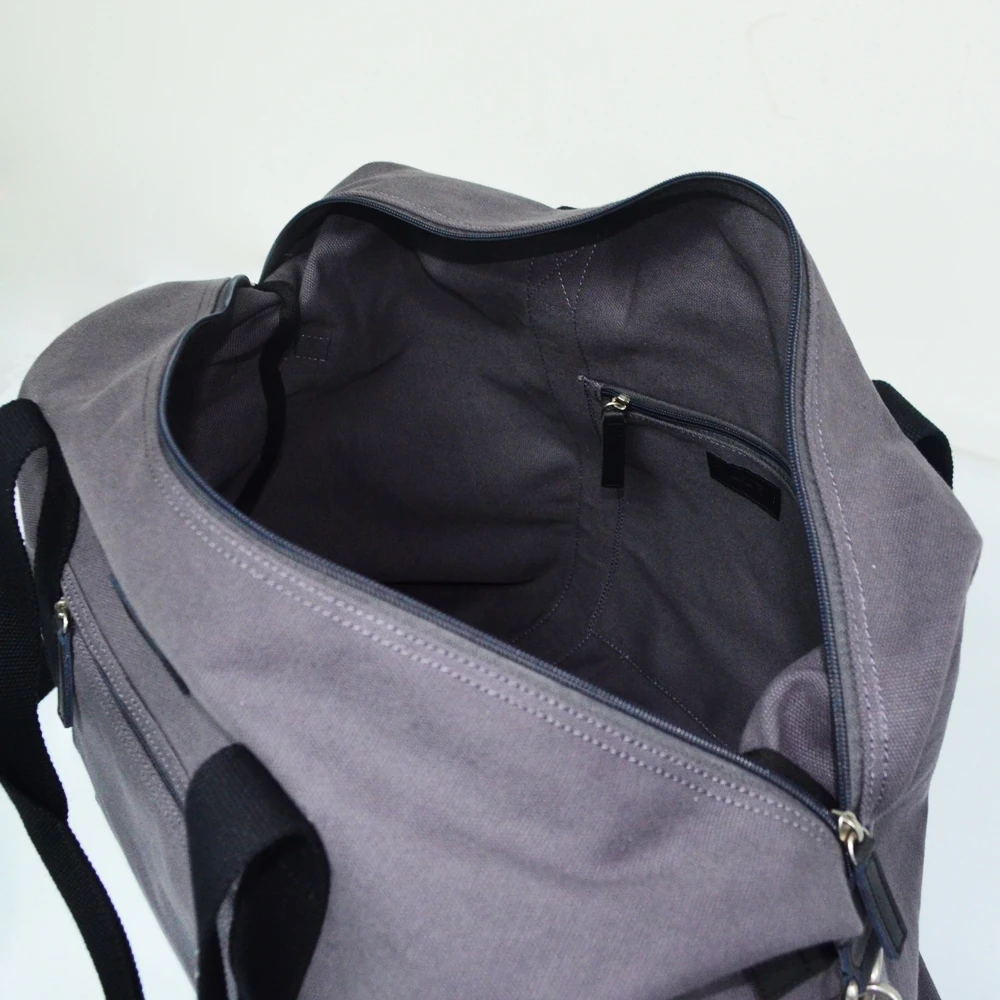 best selling custom grey waxed canvas travel bags for overnight