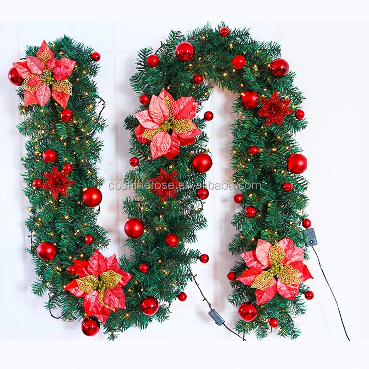 decorative christmas ornaments 270 cm pine garland vine indoor