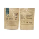 Food Grade Custom Logo Printed Stand-Up Pouch Ziplock Window With Tear Notch Kraft Paper Packaging Food Bags