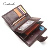 drop ship contact's wholesale vintage multifunction credit card holder genuine cowhide leather travel passport wallet for men