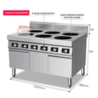 Burner Stove Vertical 4/6/8 Burner Cooking Stove Combination Induction Cooker With Cabinet
