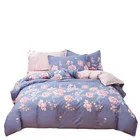 Print Bedding High Quality Wholesale Reactive Print Custom 100% Cotton 4 Piece Bed Sheets Bedding Set