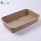 Biodegradable Disposable Molded Paper Pulp Cat Litter Tray/ Box