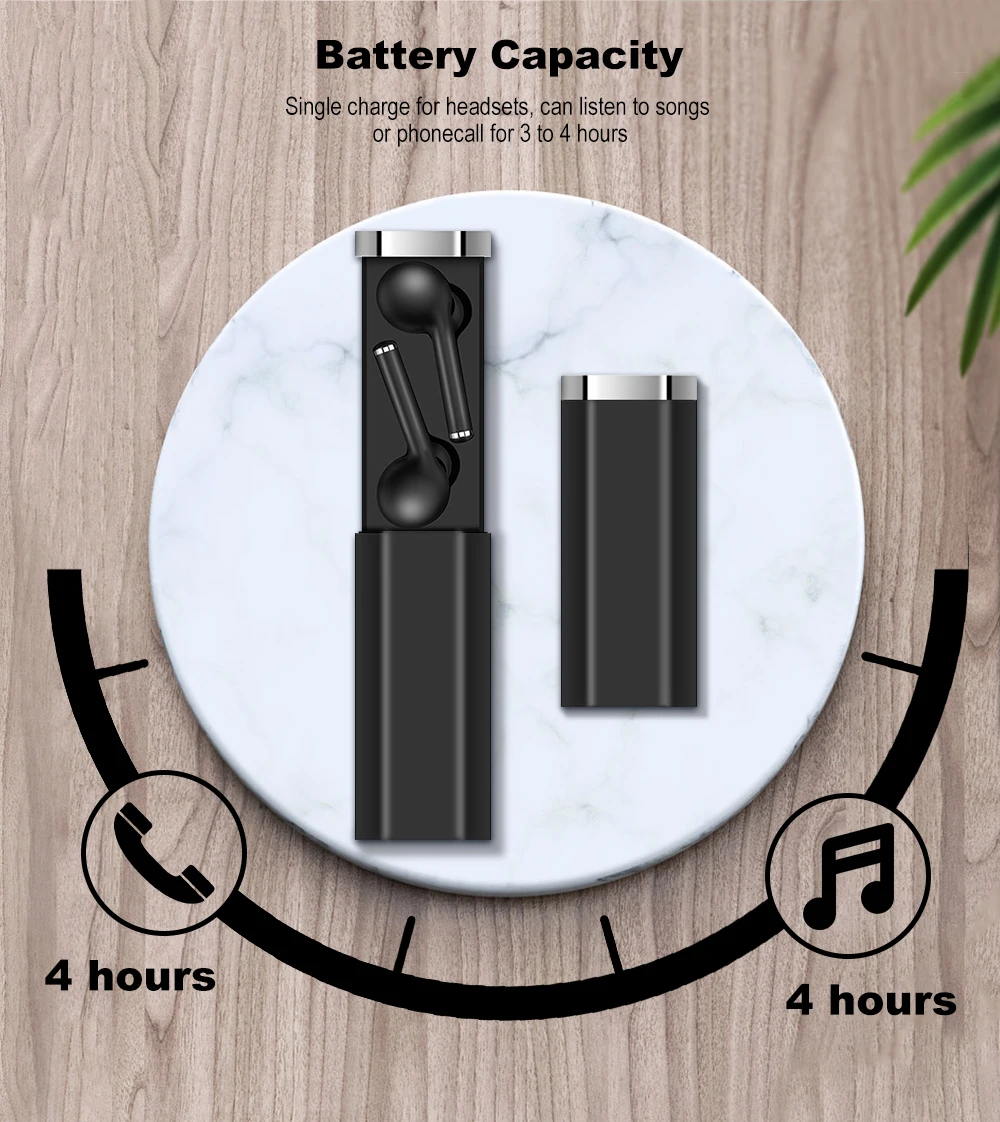 TW50 In Ear Bluetooth Earphone TWS Bluetooth V5.0 Wireless Headphone for Xiaomi Huawei - ANKUX.COM