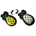 Custom Design two side reversible Sequin Embroidered Patch iron-on For Clothing bags shoes caps .ect