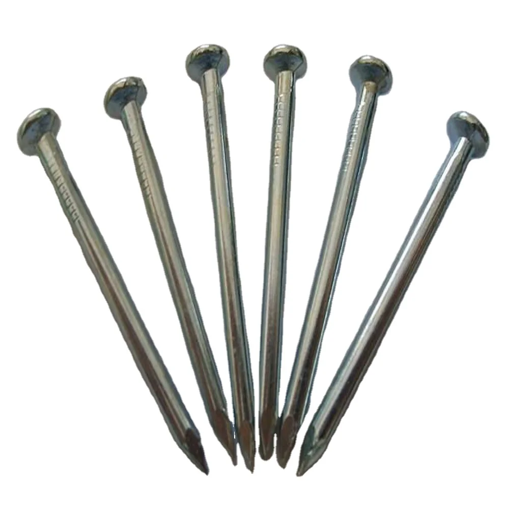 Concrete Nails Hardened Steel Electro Galvanized Construction Material