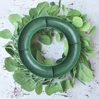 Wholesale Supplier Green Money Leaf Wreaths Ring For Wedding Decorative