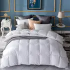 WarmKiss Winter 750 Fill Power White Color Brushed Finished Fabric King Size White Goose Down Comforter Duvet Insert