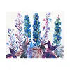 good weather resistance 50*60 cm blue sage flower plant watercolor style painting artwork