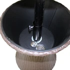 china outdoor bar party retro plastic rattan table large stainless steel ice cooler bucket metal stand
