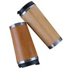 450ml Bamboo Stainless Steel Thermos Coffee Cup