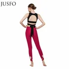 JUSFO Logo customized Set Sportswear Women Yoga Sports Bra High Waisted Legging Suit Workout Yoga Set Clothes