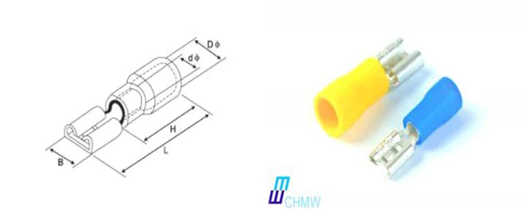 Factory Supply Copper Crimp Motor Pre-insulated Non-shrink Power Cord Terminal