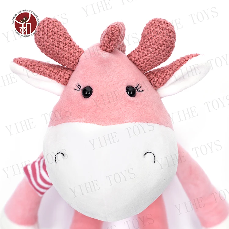 Promotional High Quality Super Soft Baby Toys Plush Pink Cattle Pet Toy