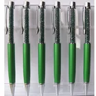 New pen!Dark green crystal metal ballpen with writing supply P10232