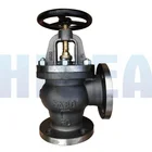 Marine Cast Iron Angle Globe valve JIS 5K Flange globe valve for shipbuilding in Qingdao China