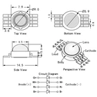 1 1 Epistar Led LED Bulb Parts In Guangzhou Epistar / Bridgelux 3 Watt High Power LED Chip RGBW 4 In 1