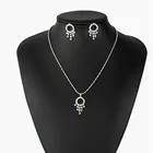 Women's Copper Claw Jewelry Set Trendy Necklaces Stud Earring