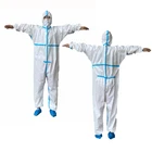 Suit Overall OTG Disposable Antistatic Reinforced Microporous Coverall Working Suit With Blue Tape