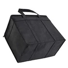 Customized logo printed reusable eco-friendly non woven lunch bag, folding tote food delivery insulated cooler bag
