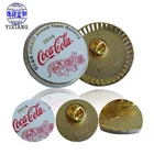 School emblem gold bow badge bottle cap enamel 3d badge Korean cartoon character baking paint drop glue brooch custom