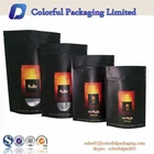 Custom aluminium foil airproof pouch biodegradable clear window stand up kraft paper bag packaging