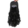 New fashion silk straight curly hair with hat synthetic hair visor hat with wig