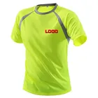 Custom Logo 100% Recycled Polyester Mesh T-shirts Performance Breathable T Shirts