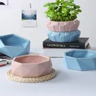 Hot Sale new design ceramic geometric planter for indoor garden pots