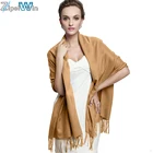 2019 Wholesale lady knit scarf winter tassel cashmere pashmina shawl scarf