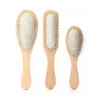 Manufacturer Small portable metal stainless steel pin woodenmassage hair brush